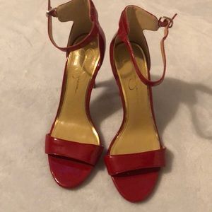 Red Jessica Simpson heels